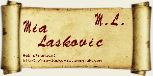 Mia Lasković vizit kartica